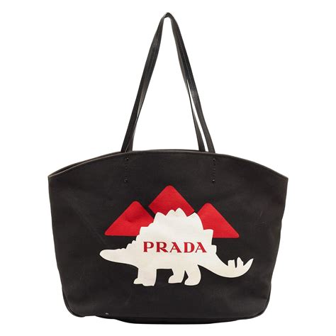 Prada Canapa Dinosaur Tote 